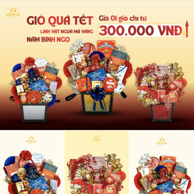 🎁 GIỎ QUÀ TẾT LINH VẬT NGỰA MẠ VÀNG NĂM BÍNH NGỌ 2026